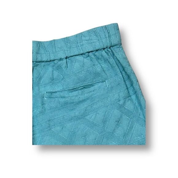 Roxy S Adriatic Blue Cotton Pull-On Textured Shorts Casual Summer Beachwear NWT - Picture 7 of 13